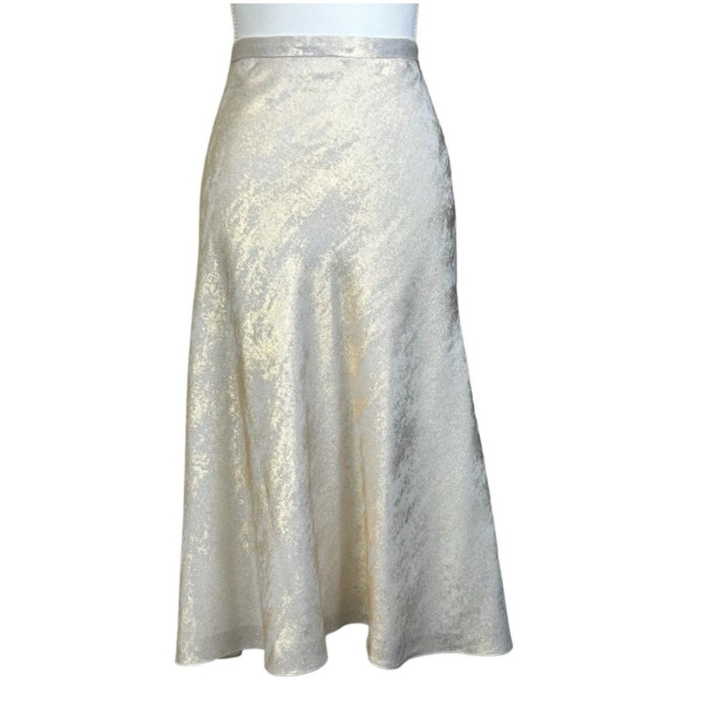 NWT Alex Marie Metallic Ivory and Gold Skirt - Picture 1 of 3